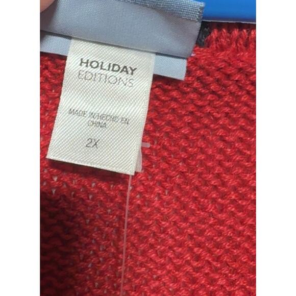 Holiday Editions Snowman Red Vest "Ugly Christmas Sweater" Size 2X - Picture 6 of 8